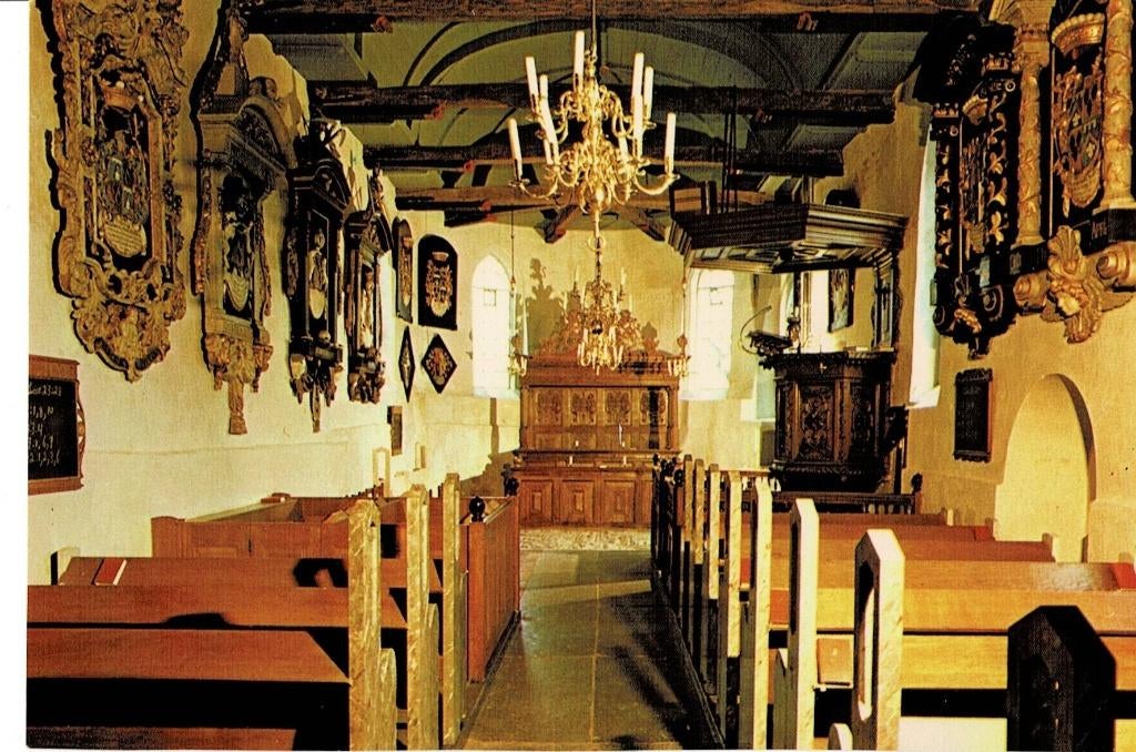 Hogebeintum, interieur Kerk, Ophalen of Verzenden, Ongelopen, Friesland