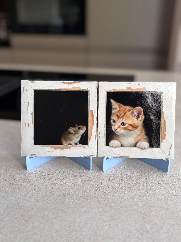 Tegels Tweeluik Kat & Muis, Verzenden