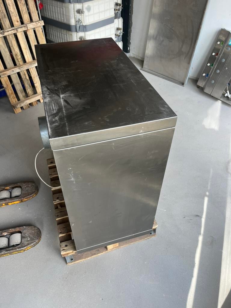 Rvs afzuigkap 85x85x45, Witgoed en Apparatuur, Afzuigkappen, Ophalen, Wandschouwkap, Motor