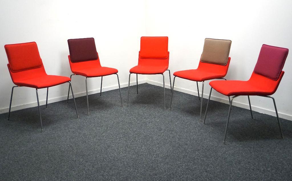 Gispen Triennial Design Stoelen | Rood Mix | 5 Stuks | Stoel