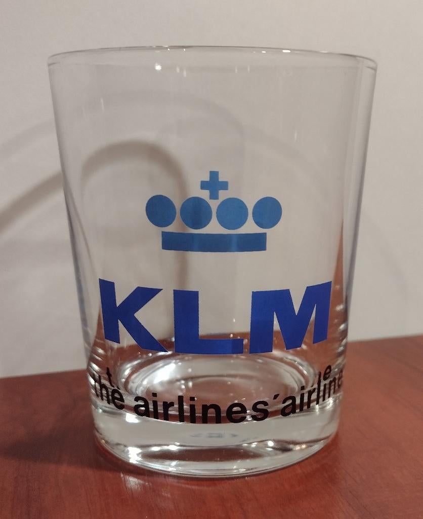 Vintage Glas Vliegmaatschappij KLM Jaren 60-70., Ophalen of Verzenden, Gebruikt, Overige typen