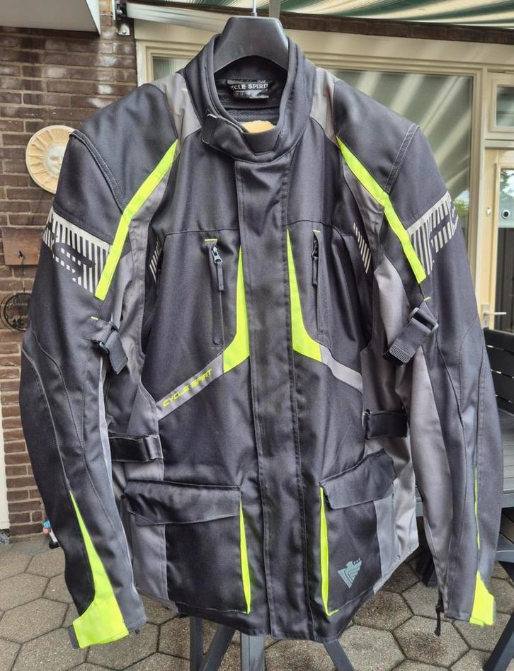 Cycle Spirit Motorjas met uitneembare binnenvoering maat 56, Motoren, Kleding | Motorkleding, Jas | textiel, Heren, Tweedehands