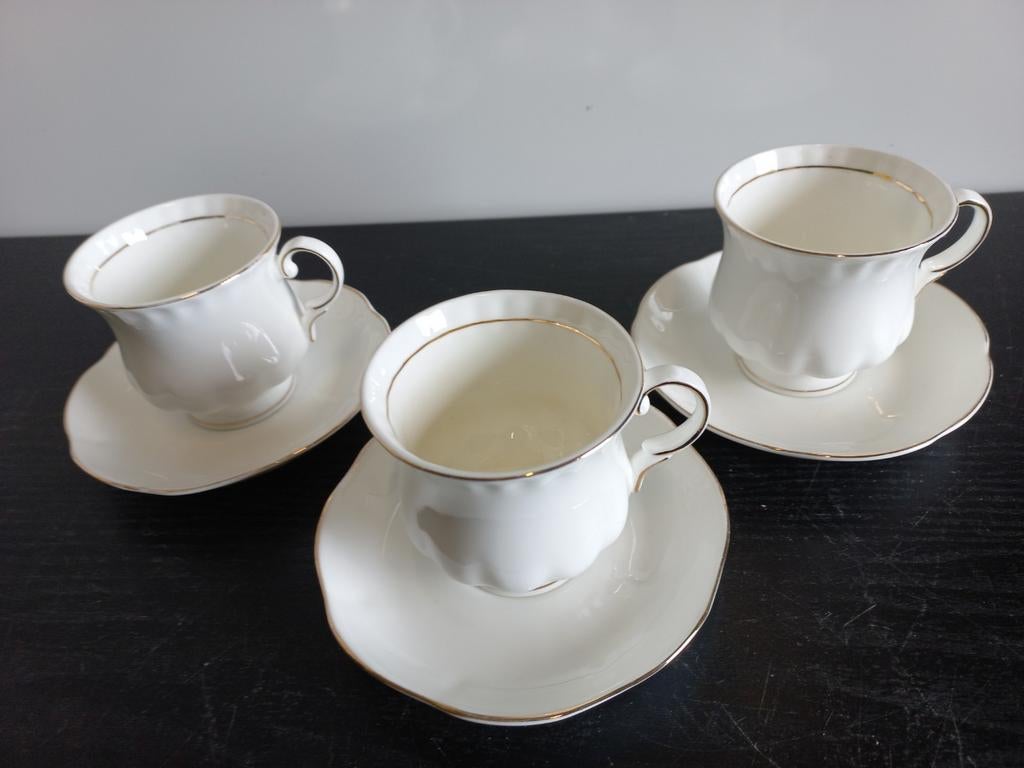 3 London Collection Bone China Kop en Schotels, Ophalen of Verzenden