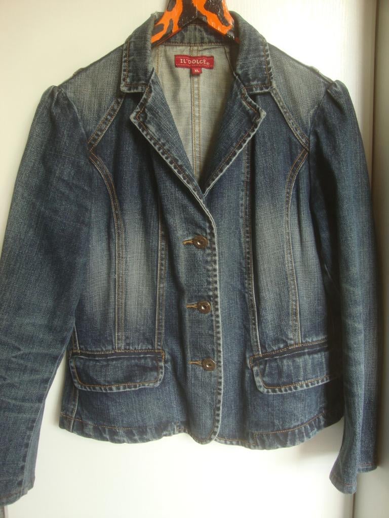 Spijkerjasje, colbert spijkerstof, denim jasje maat S, Blauw, Il dolce, Ophalen of Verzenden, Zo goed als nieuw