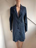 Studio Anneloes travelstof lange blazer maat S blauw wit, Ophalen of Verzenden, Zo goed als nieuw, Maat 38/40 (M), Blauw