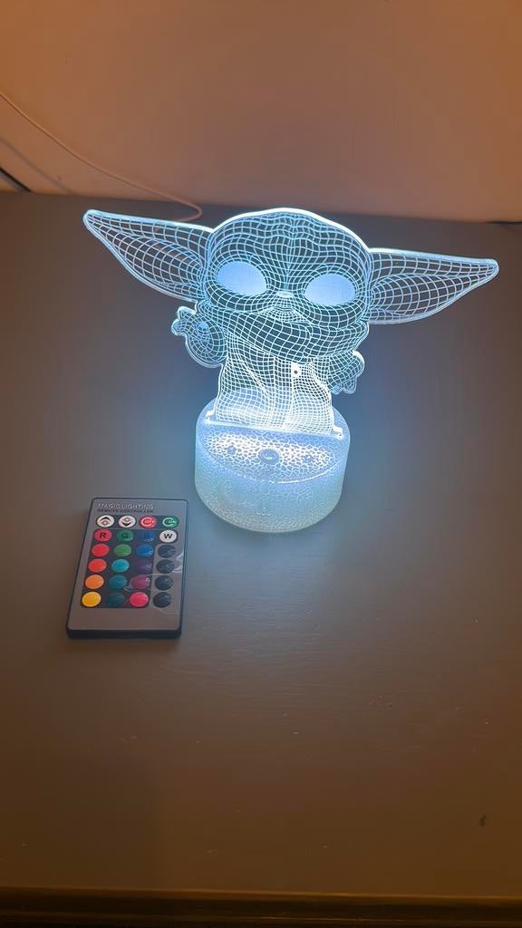 Baby yoda 3d ledlamp, Ophalen of Verzenden, Zo goed als nieuw