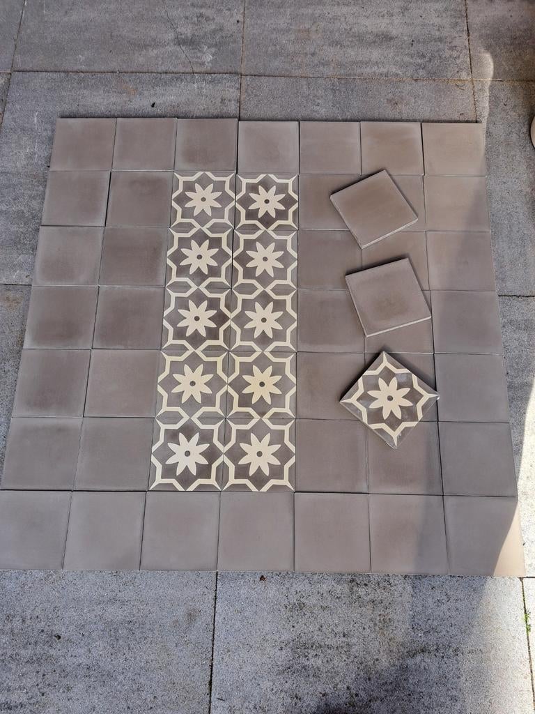 Prachtige Portugese cementtegels 15x15 cm - Handgebakken, Doe-het-zelf en Verbouw, Tegels, Ophalen