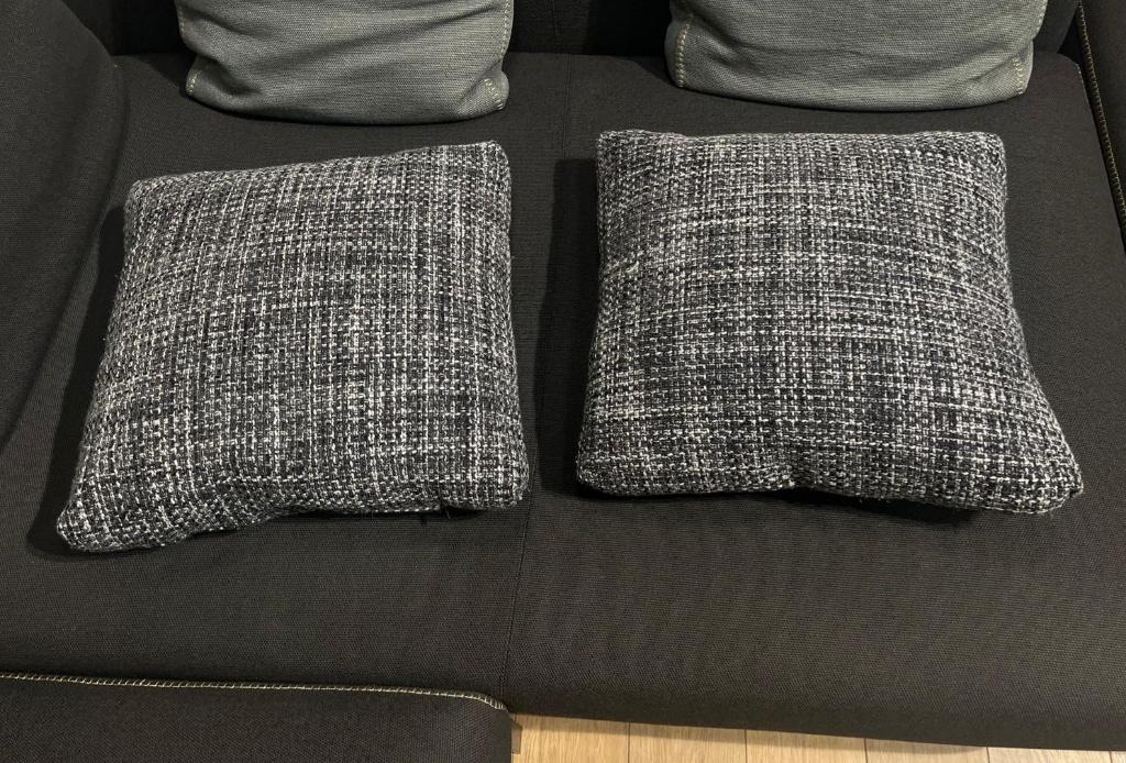 Originele Minotti Kussens Zwart/Wit NP €750 p/st, https://www.minotti.com/en, Minotti, Vierkant, Ophalen of Verzenden