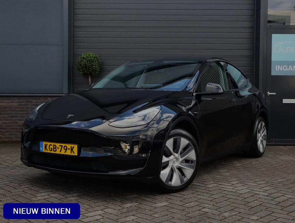 Tesla Model Y Long Range AWD 75 kWh | 94.4% SOH | Pano | Aut, Auto's, Tesla, Automaat, Stof, Gebruikt, Zwart