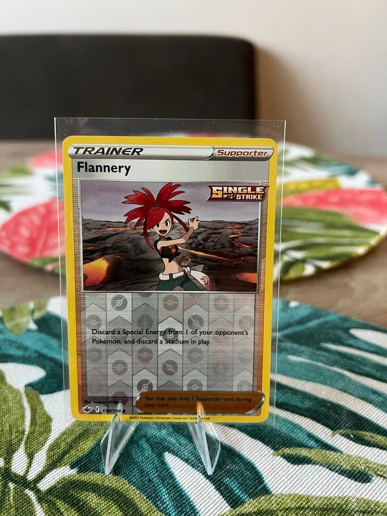 Pokémon TCG Flannery Reverse Holo 139/198, Ophalen of Verzenden, Zo goed als nieuw, Losse kaart