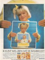 Retro reclame 1985 Nutricia Bambix meisje wordt groter, Verzamelen, Verzenden, Overige typen