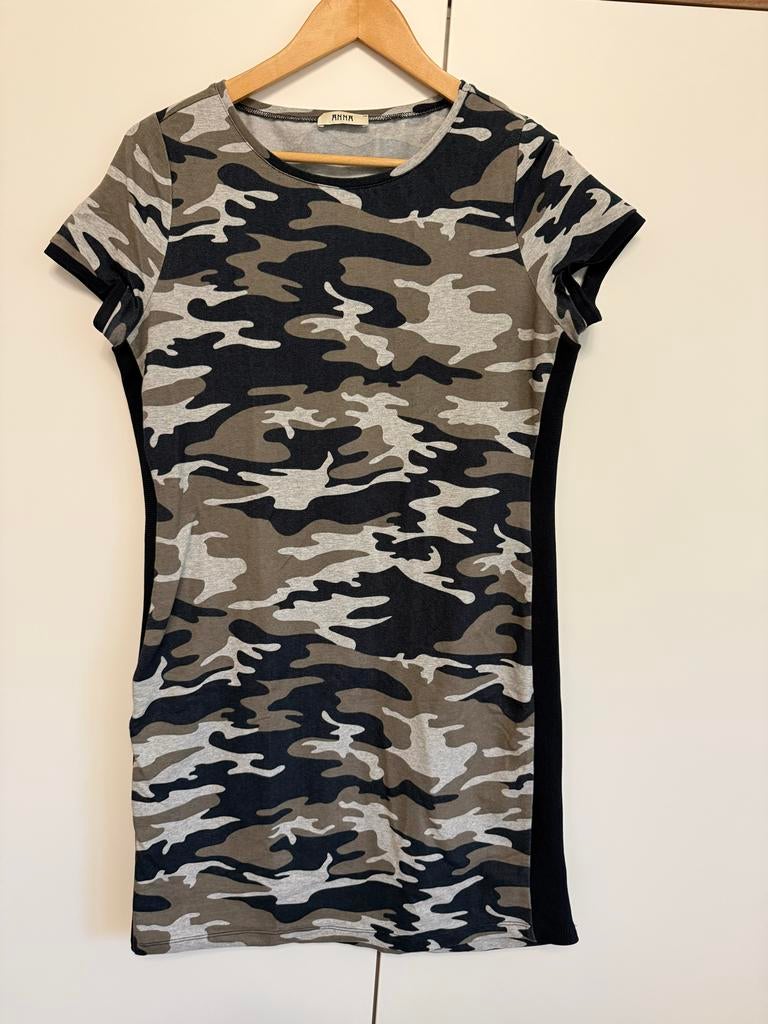 Anna van Toor camouflage jurk, Overige kleuren, Maat 42/44 (L), Ophalen of Verzenden, Gedragen