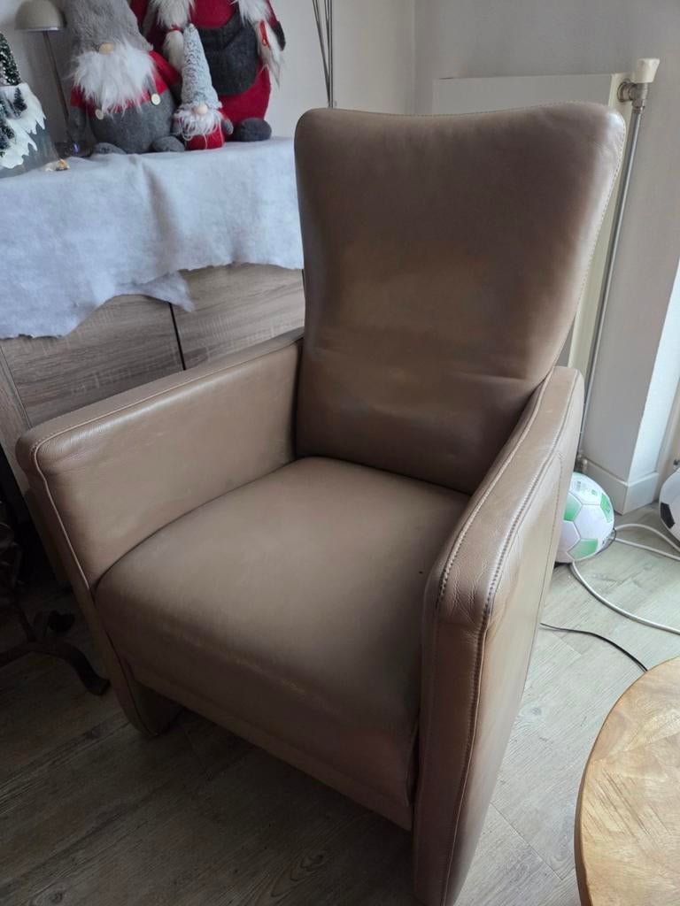 Luxe Prominent bijzetfauteuils van Italiaans leder, Ophalen, Luxe, Modern, Zo goed als nieuw, 75 tot 100 cm