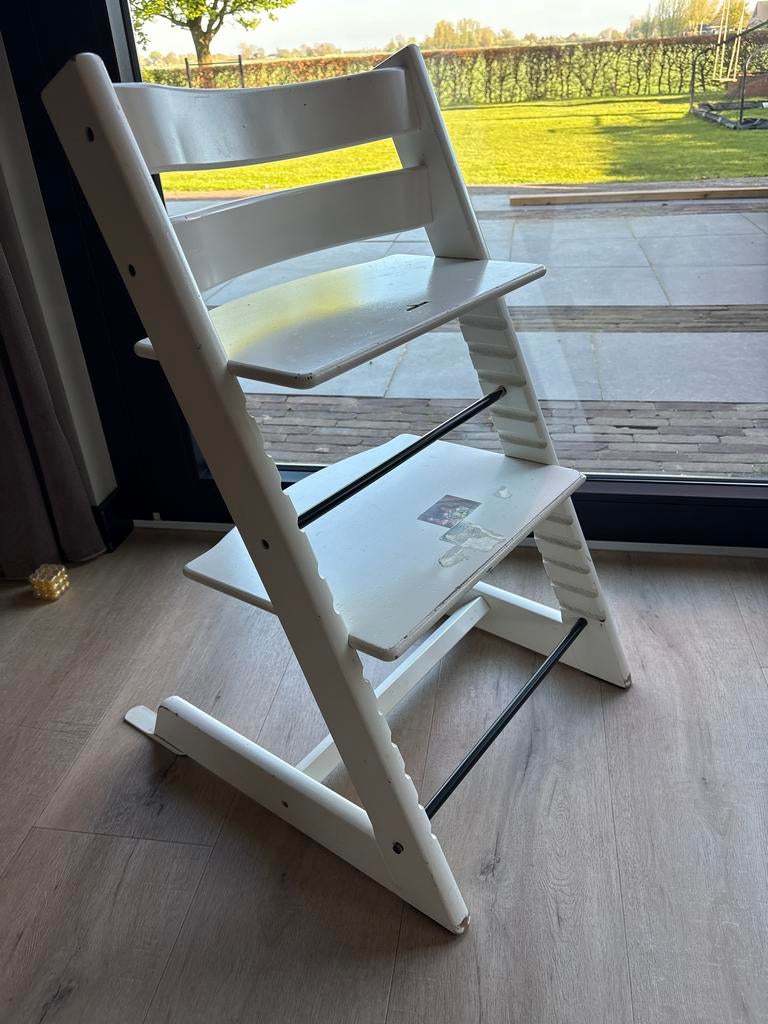 Stokke kinderstoel - Wit, verstelbaar, Ophalen, Gebruikt, Meegroeistoel, Aanschuifbaar