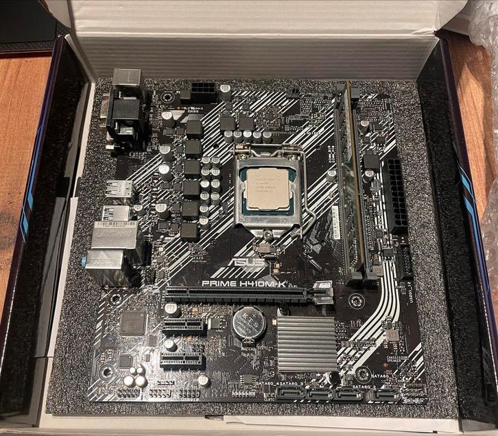 Intel i5-10400F + H410 Moederbord + 8GB DDR4 RAM Set, Computers en Software, Moederborden, Gebruikt, Intel, DDR4, Verzenden