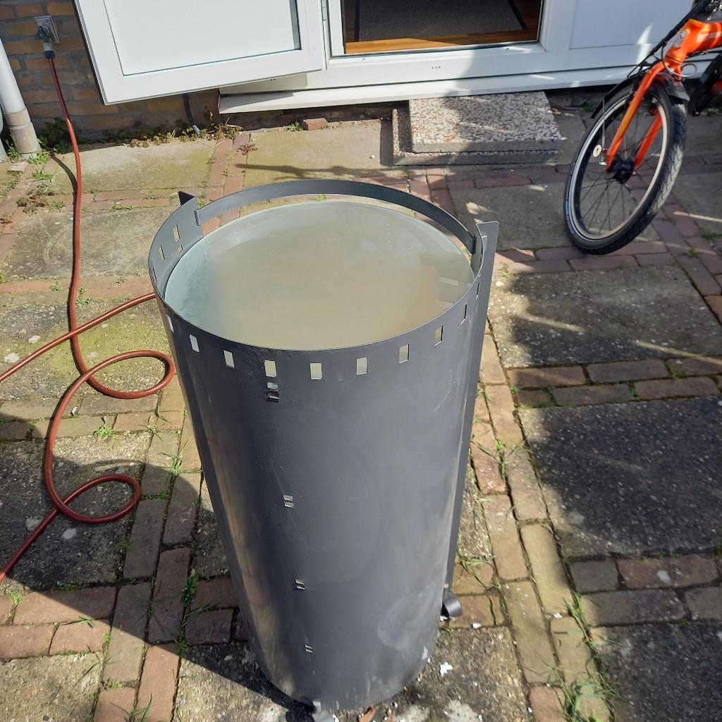 drankenstelling, metaal met twee glasplaten, Ophalen, Gebruikt, Metaal, 5 tot 15 flessen