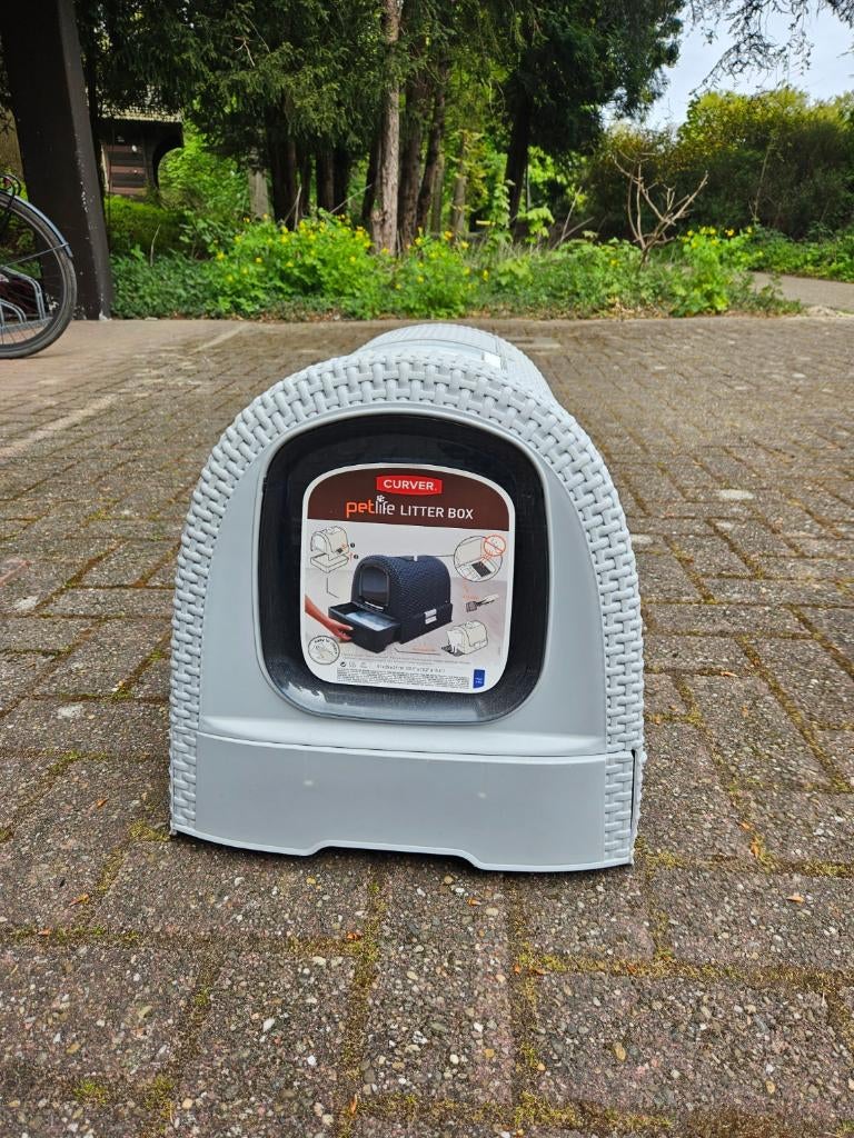 Curver Kattenbak met lade - 51,5x38,5x40cm - Lichtgrijs, Ophalen, Zo goed als nieuw