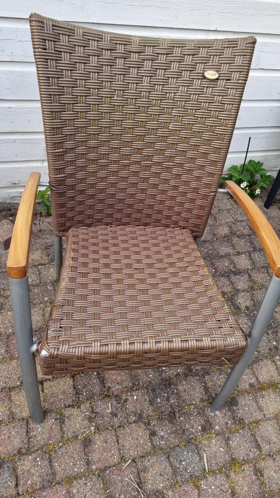 4 hartman stoelen, Ophalen, Gebruikt, Kunststof, Stapelbaar