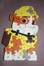 Houten paw patrol Rubble puzzel - ABC, Kinderen en Baby's, Ophalen of Verzenden, 10 tot 50 stukjes, Nieuw, 4 tot 6 jaar