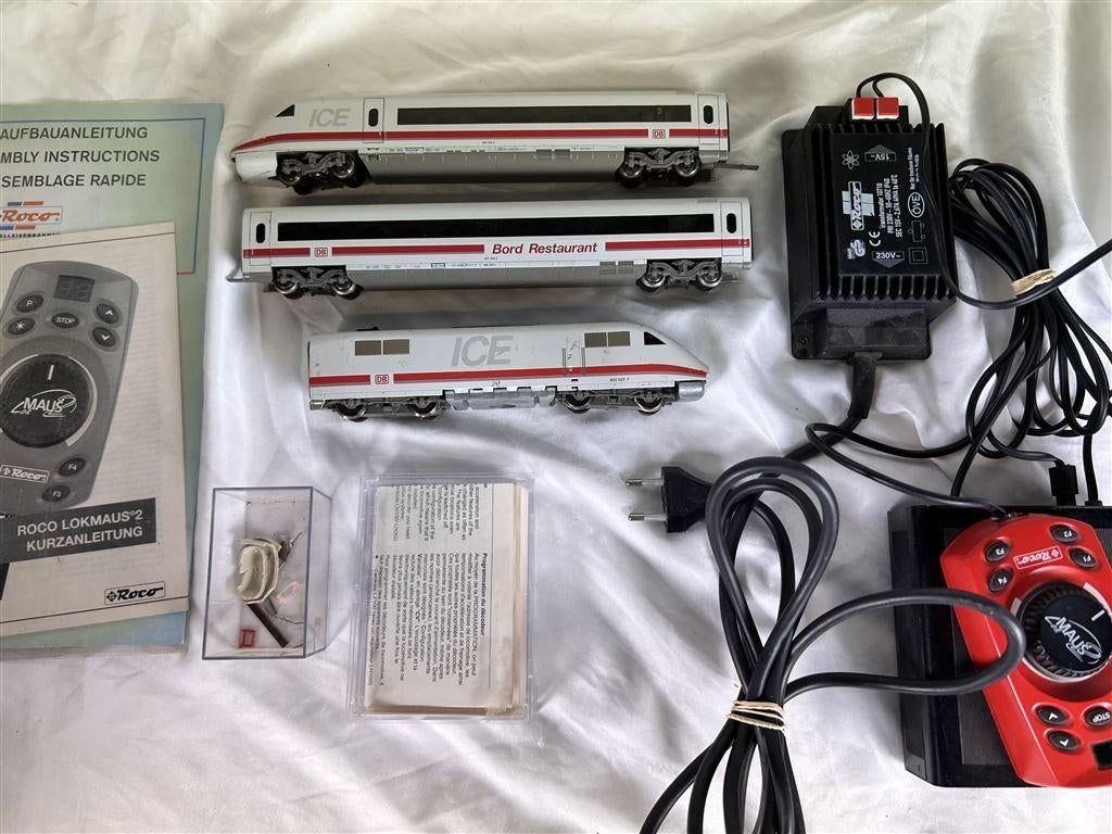 A7342. DB ICE treinset met Roco Lokmaus 2, trafo, afstandsbe, Wisselstroom, Gebruikt, Wagon, Ophalen of Verzenden