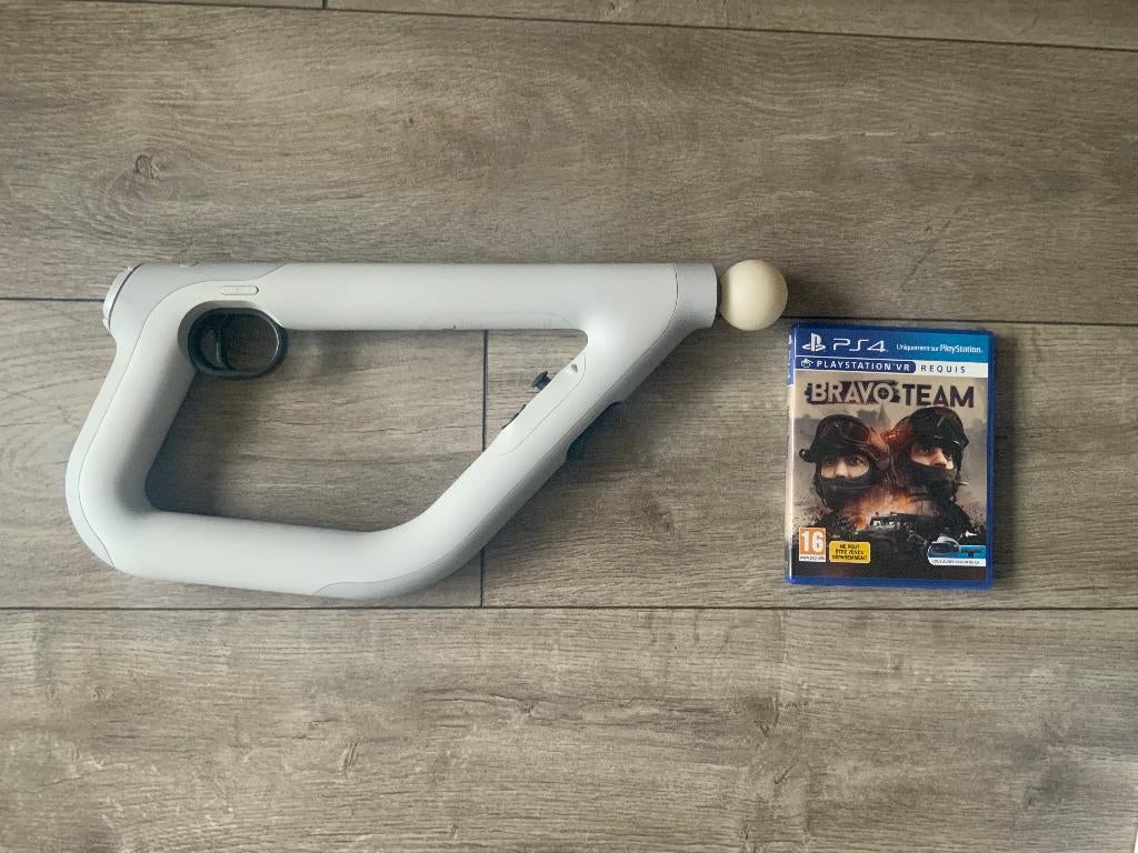 Playstation VR PSVR Aim Controller Geweer + Bravo Team, Avontuur en Actie, 1 speler, Virtual Reality, Ophalen of Verzenden