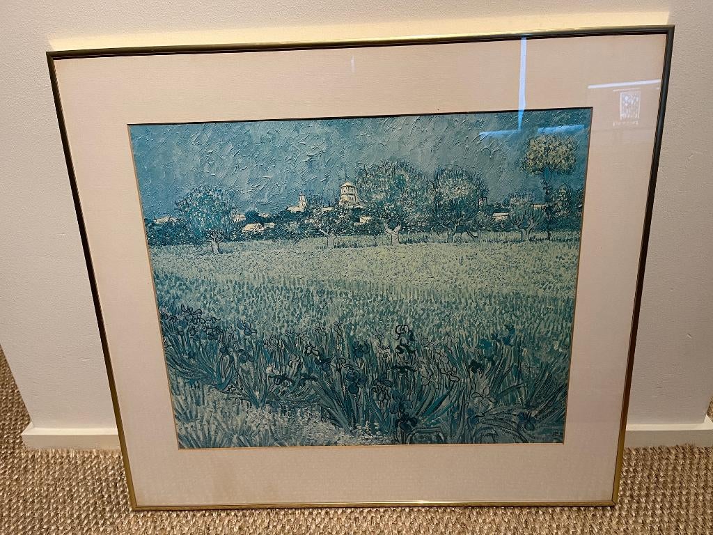 Ingelijste reproductie Irissen Van Gogh, Antiek en Kunst, Kunst | Schilderijen | Klassiek, Ophalen