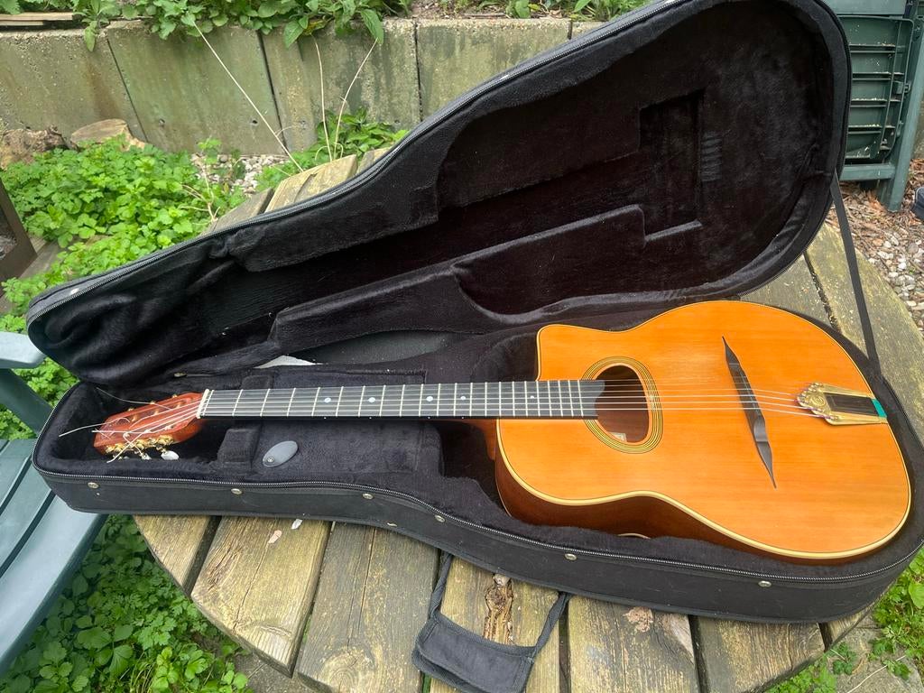 J. Castelluccia Old School 48 gypsy jazz gitaar, Ophalen of Verzenden, Gebruikt, Overige typen, Met (piezo-)element