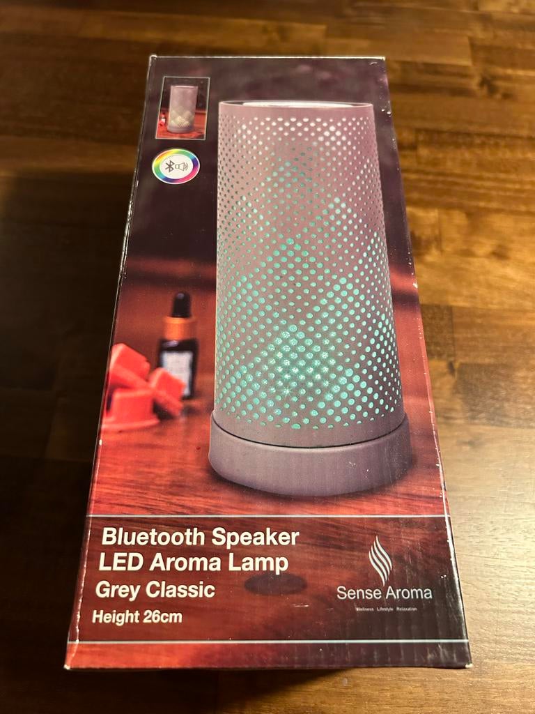 Nieuwe Sense Aroma Bluetooth Speaker LED Aroma Lamp Grijs, Led-lamp, Minder dan 30 watt, Nieuw, Overige fittingen