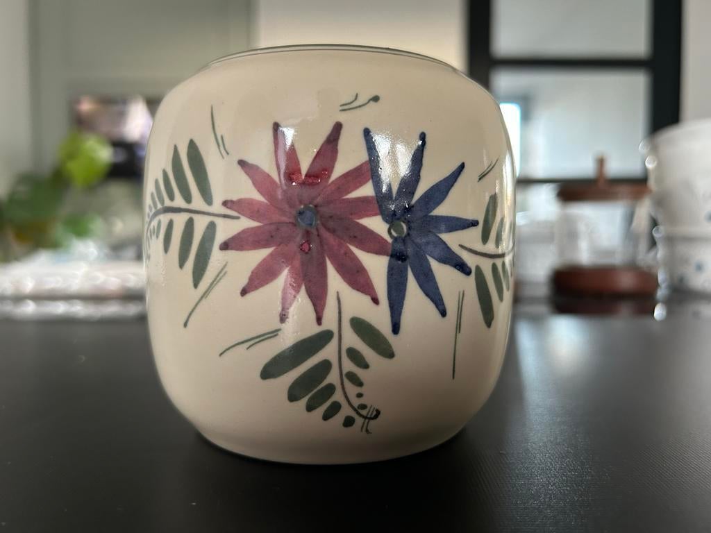 Potterie Driehoek Huizen handbeschilderd nummer 102, Ophalen of Verzenden