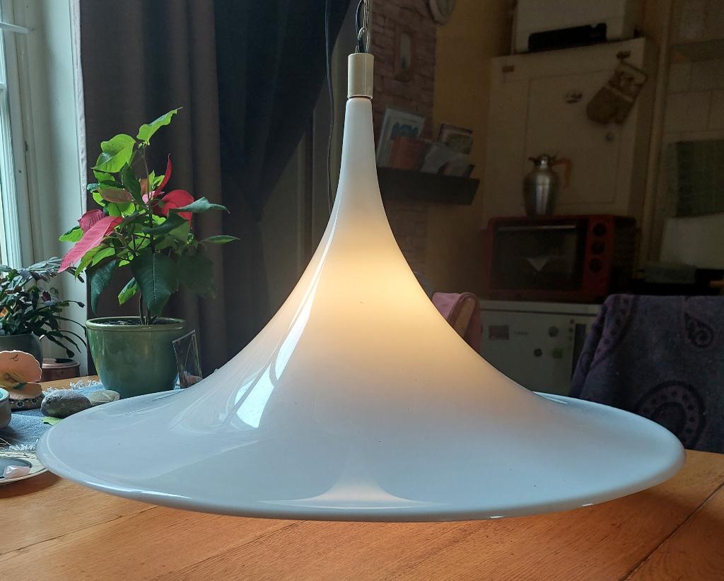 Harco Loor 'Heksenhoed' Hanglamp (Jaren '70), Ophalen, Kunststof, Gebruikt, Jaren 70/80