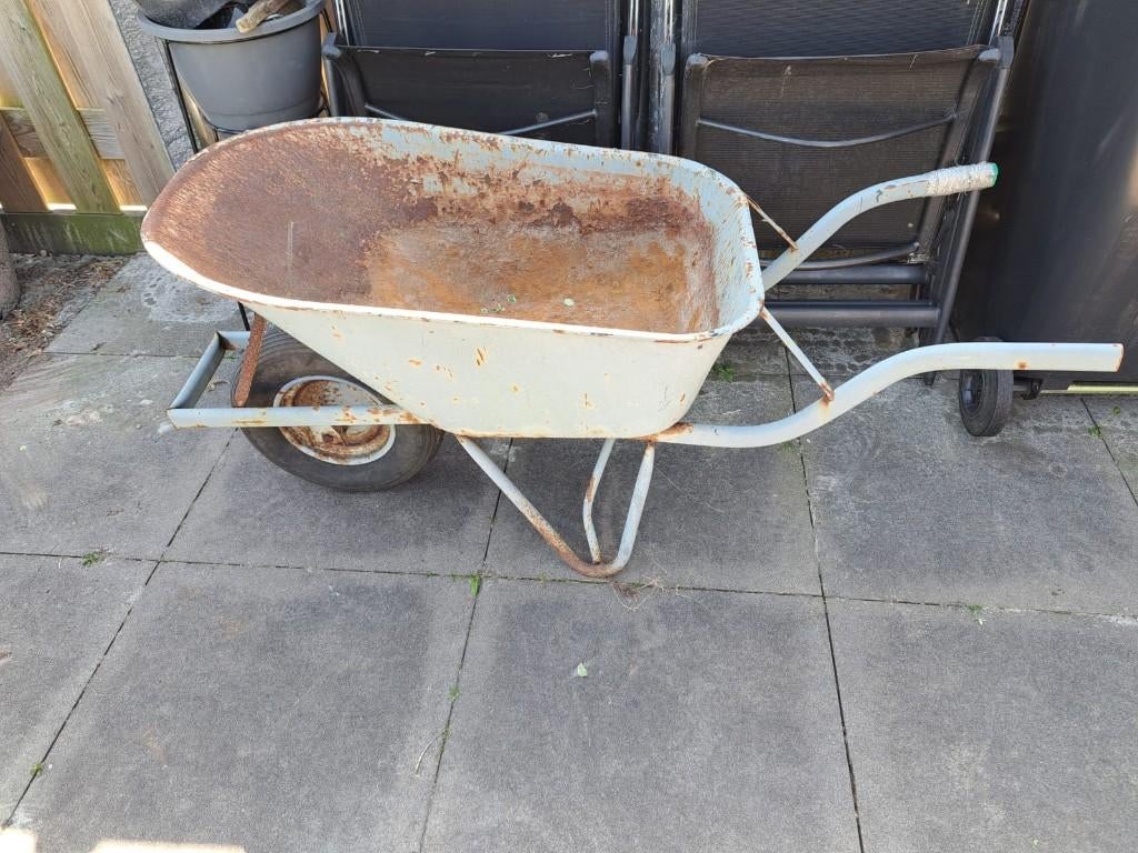 Groene kruiwagen – bieden, Tuin en Terras, Kruiwagens, Gebruikt, Handmatig, Eenwielig, Ophalen