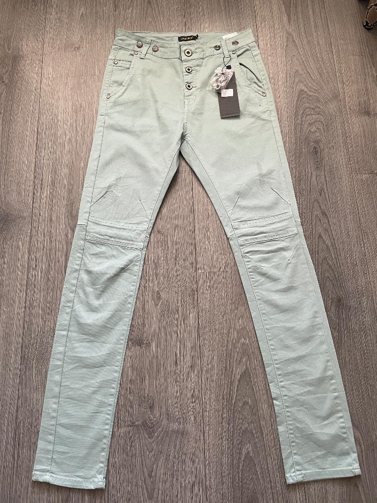 Ambika eucalyptus groene spijkerbroek jeans mt S nieuw!, Kleding | Dames, Overige kleuren, Ophalen of Verzenden, Zo goed als nieuw