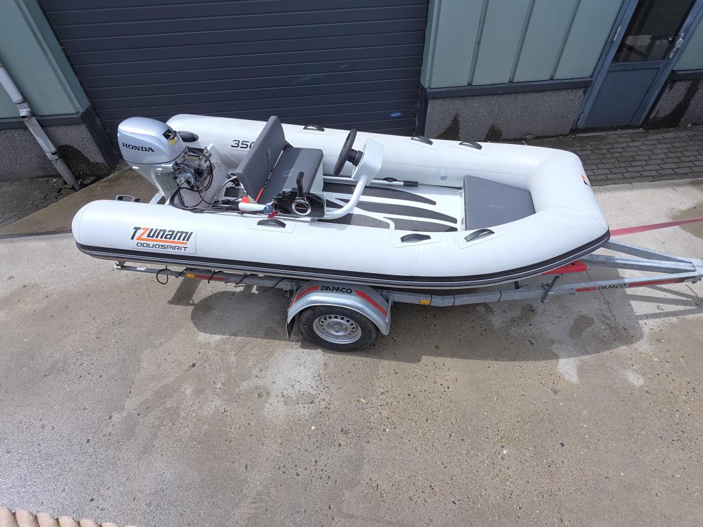 Aluminium Rib 350sb 10pk Honda Z.G.A.N., Overige merken, Voorling 140, Bakker boten, Zo goed als nieuw