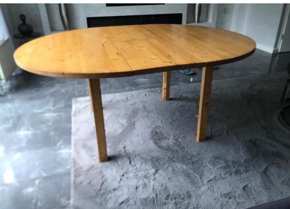 Houten ovale eettafel, Ophalen, Gebruikt, Vier personen, Ovaal