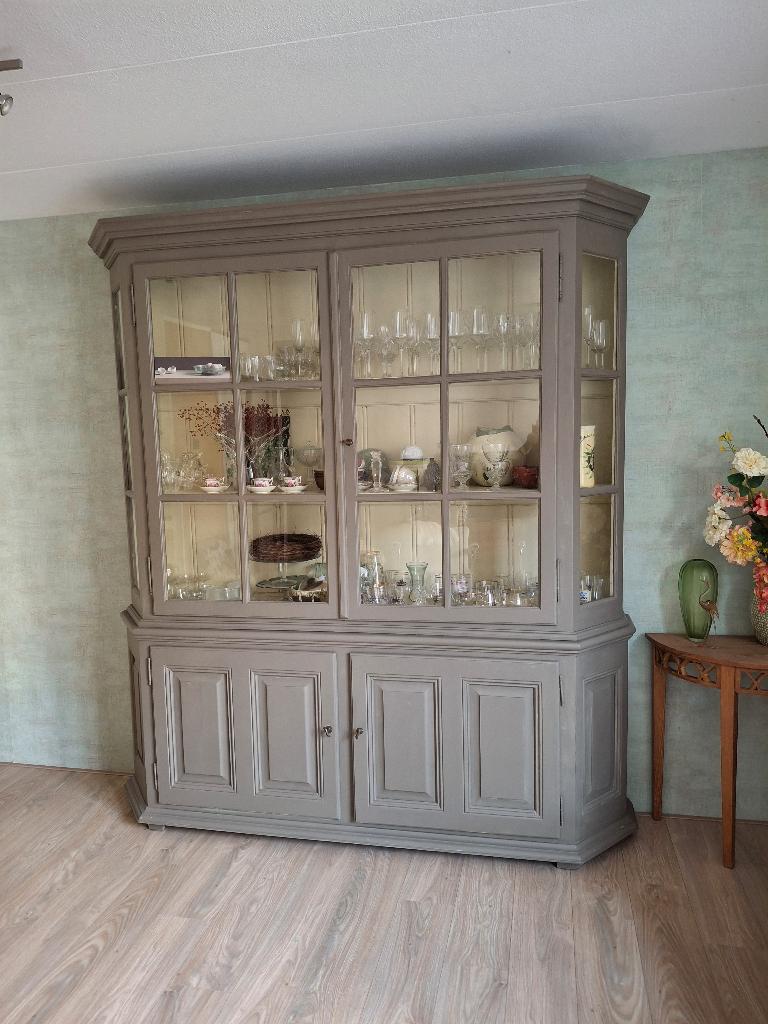 vitrinekast, Huis en Inrichting, Ophalen, 200 cm of meer, Landelijk, 200 cm of meer