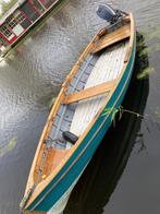 Antieke houten roeiboot, Ophalen, Gebruikt, Hout, Met roeispanen of peddels