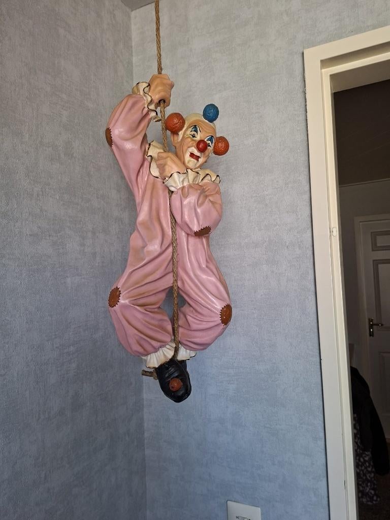 clown hangend aan en touw, Ophalen of Verzenden, Zo goed als nieuw, Overige typen