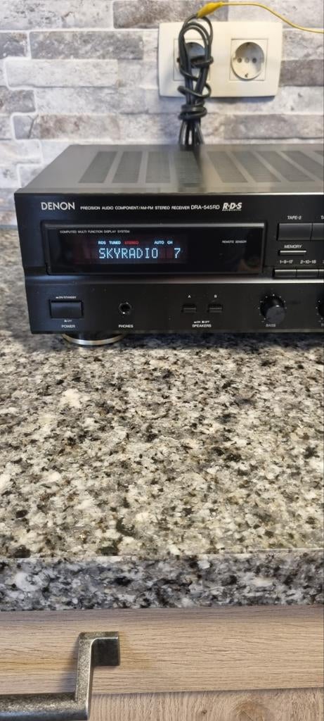 Denon DRA-545RD Receiver met afstandsbediening, Audio, Tv en Foto, Versterkers en Receivers, Ophalen, Gebruikt, Denon, 60 tot 120 watt