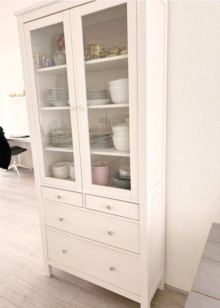 Houten vitrine kast, Ophalen, Gebruikt, 50 tot 100 cm, 150 tot 200 cm