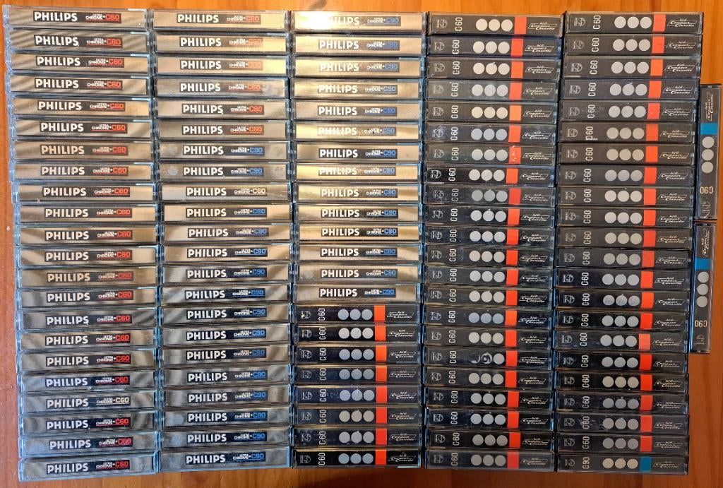 Philips chrome cassettebandjes te koop!, Cd's en Dvd's, Cassettebandjes, Gebruikt, Overige genres, Ophalen of Verzenden, Voorbespeeld