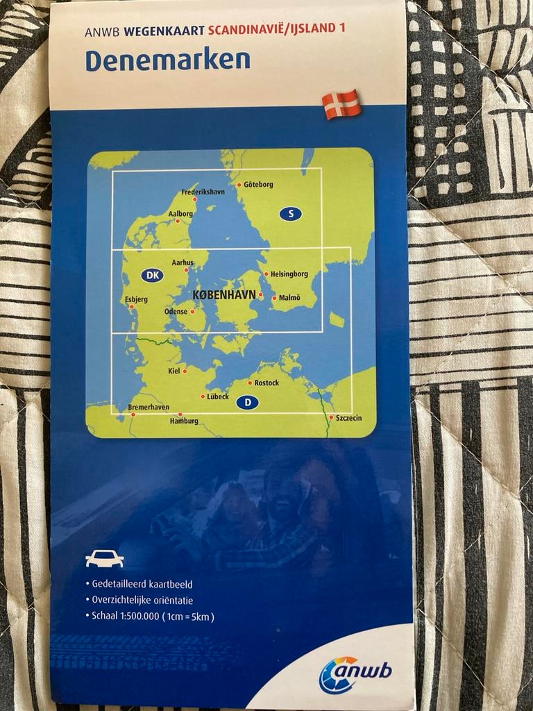 ANWB Wegenkaart Scandinavië/IJsland 1 - Denemarken, Boeken, Atlassen en Landkaarten, Zo goed als nieuw, Landkaart, Europa Overig