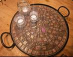 Mozaïek dienblad metaal, Ophalen of Verzenden, Nieuw, Rond, Metaal