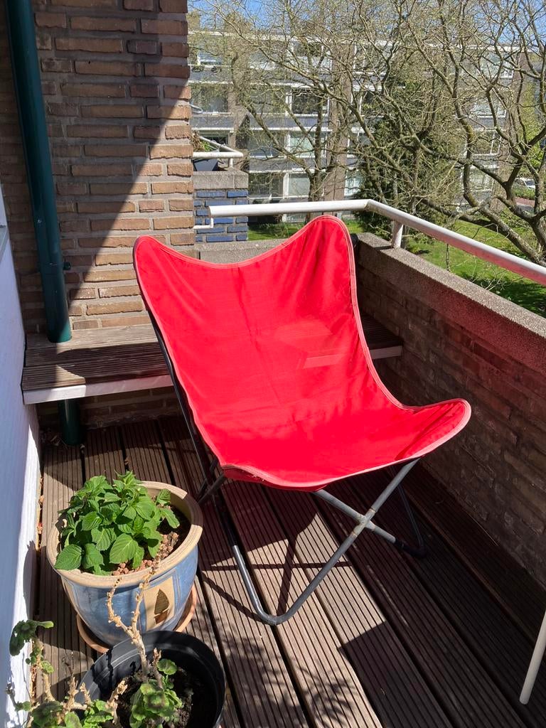 1+1 gratis Brede Vlinderstoelen (tuin / terras / garden), Ophalen, Zo goed als nieuw