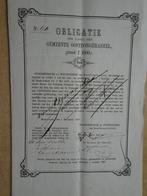 Obligatie 1000 gulden t.l.v. Gemeente Oostdongeradeel 1865 !, Ophalen of Verzenden, 1970 tot heden, Aandeel