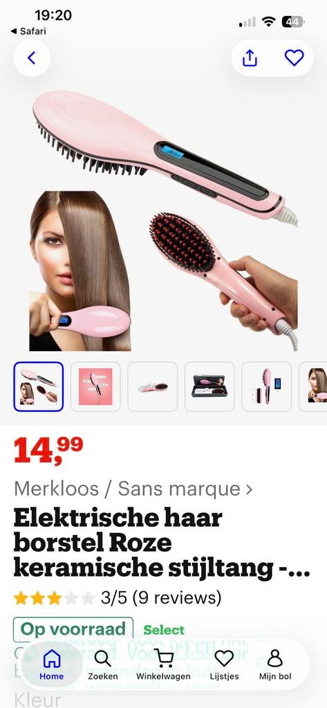 Elektrische haarborstel / stijltang, weinig gebruikt, Ophalen, Zo goed als nieuw, Krultang of Stijltang
