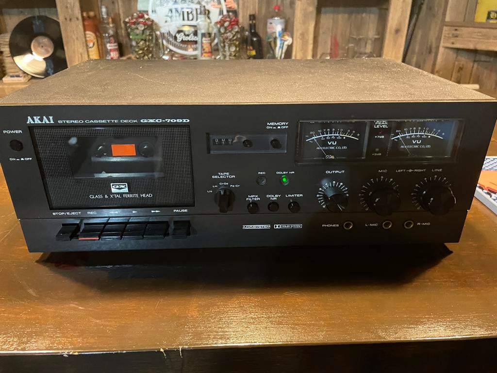 Akai cassettedeck GXC-709D top exemplaar, Audio, Tv en Foto, Cassettedecks, Ophalen of Verzenden, Enkel, Akai