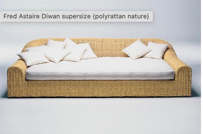 Design lounge Bali Ibiza Bank van rotan . Fred Astaire Diwan, Ophalen