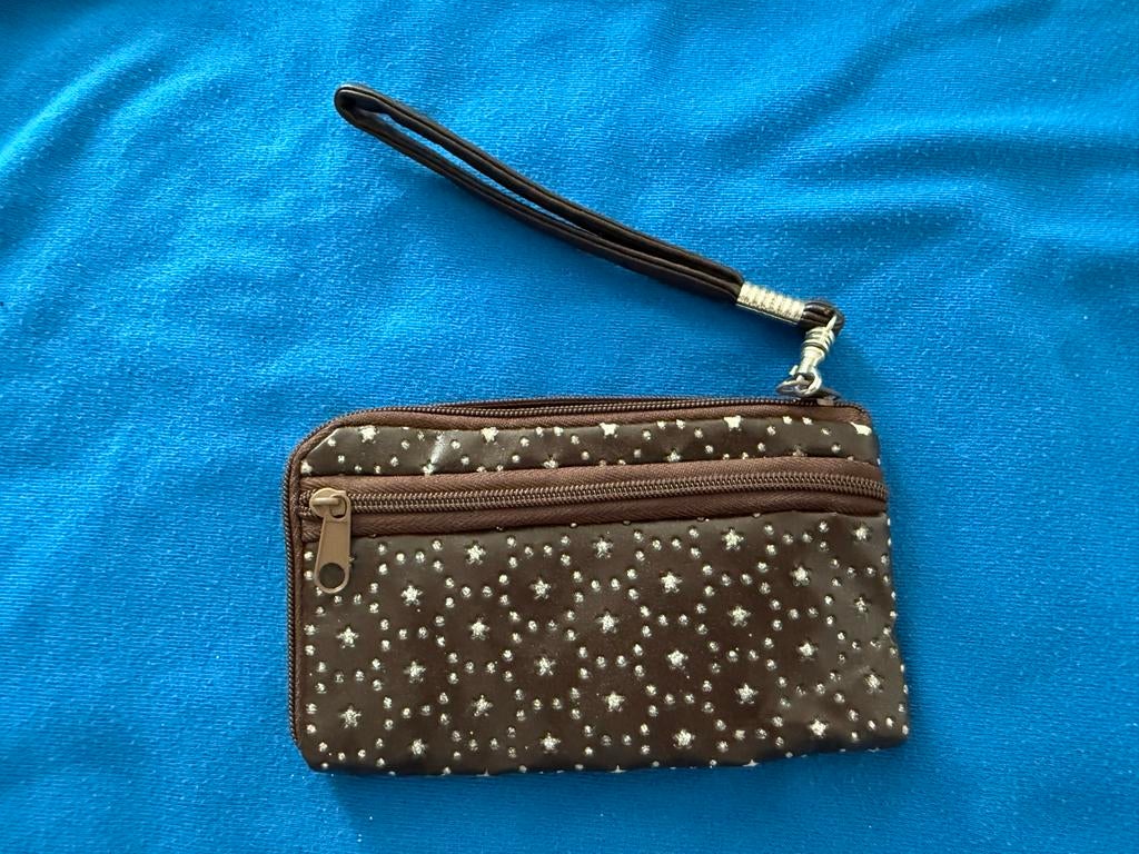 Bruine portemonnee/ sleuteltasje als nieuw, Ophalen of Verzenden, Gebruikt, Bruin, Overige merken