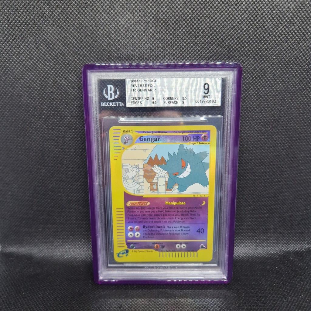 Gengar Rev Foil Skyridge BGS 9, Ophalen of Verzenden, Zo goed als nieuw, Foil