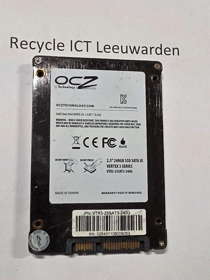 OCZ technology 240gb laptop ssd hdd hardeschijf, Computers en Software, Harde schijven, Gebruikt, Laptop, Intern, SSD, SATA, Ophalen of Verzenden